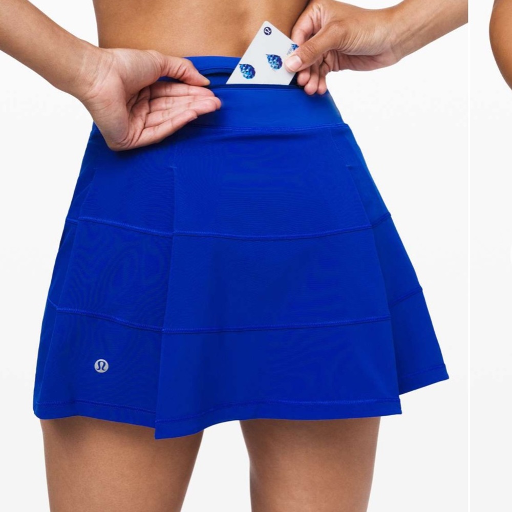 Lululemon pace rival skirt 6T tall jet stream